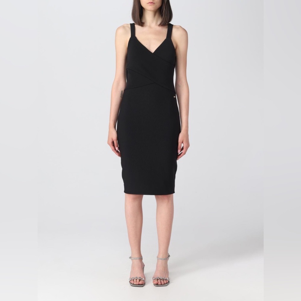 Armani Exchange | Black Mini Wrap Zip Up Dress | Sz L